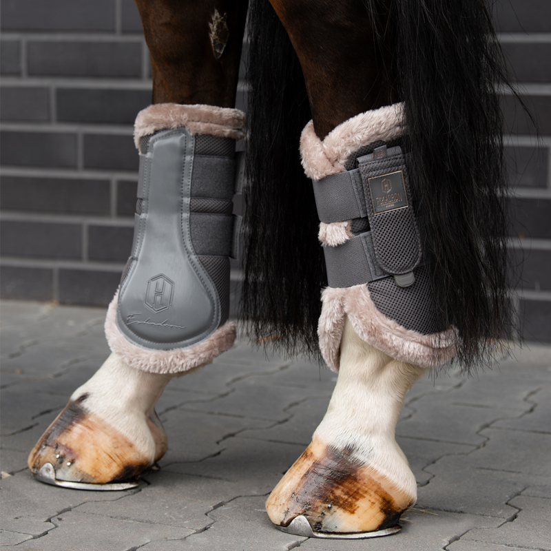 Eskadron Mesh Faux Fur Tendon Boots Heritage AW23 - Earl Grey-1